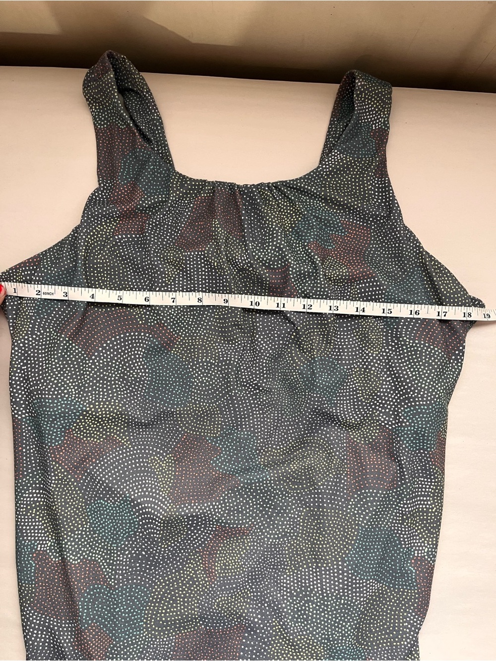 Prana Skypath Midi Dress in Grey and Mauve Dot Print 1X - Picture 11 of 11